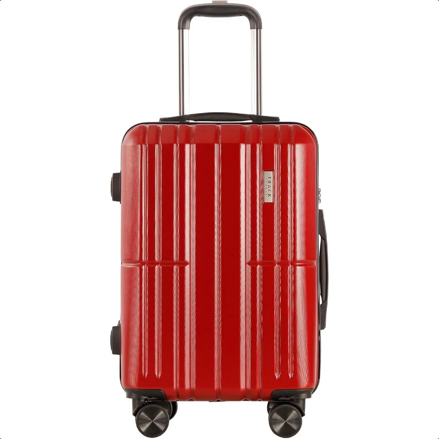 

1 Piece Carry on Lage ABS+PC Hardshell TSA Lock Aluminum Trolley Spinner Wheels Wine Red 1 Piece