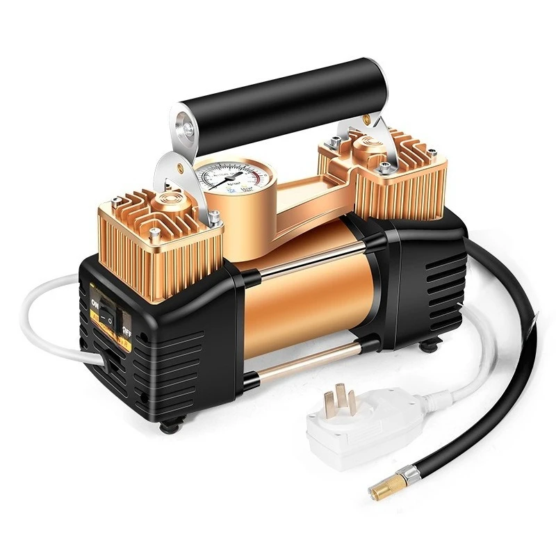 

220V Dual Cylinder Electric Air Pump, Portable Inflator for Car Tires, Basketball, Float and Cushion Daily Inflation Needs