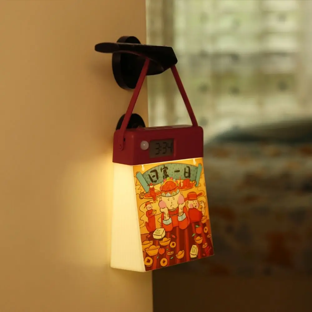 Creative Silicone LED Light Calendar Shape Dimmable Calendar Night Light Time Display Wireless Sensor Human Sensor Light