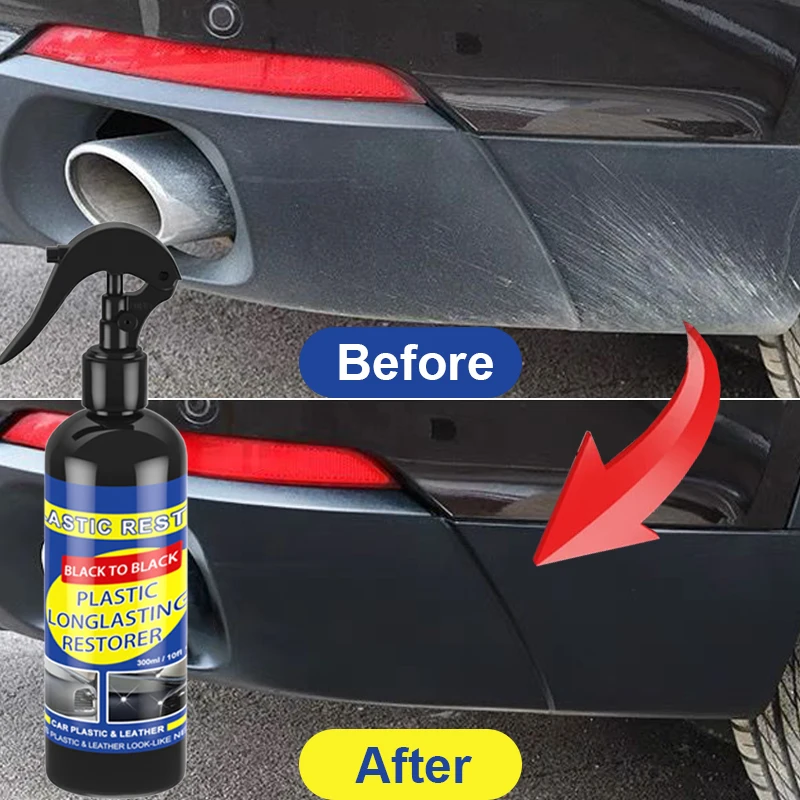 Plastic Restorer Revitalizer Plastic Leather Renovator Longlasting Coating For Car Rubbers Refurbish Clean Gloss Black Shine