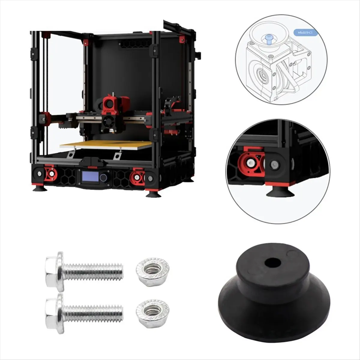 A99X 4Pcs 3D Printer Rubber Foot Anti-Slip Rubber Shock Pad Antivibration Feet for V2.4 3D Printer Parts