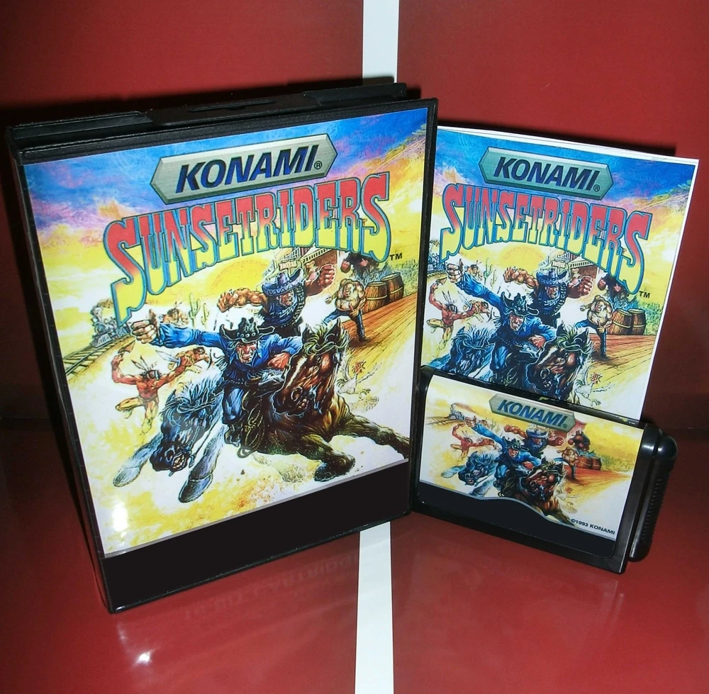 

Новое поступление, игровая карта Sunset Riders 16bit MD с розничной коробкой и руководством для Sega Mega Drive/ Genesis