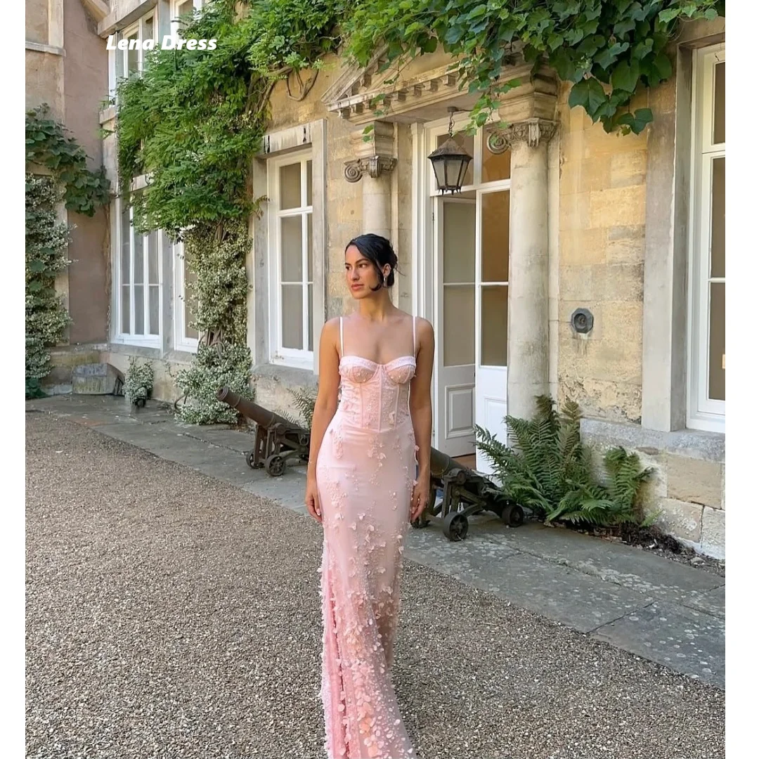 

Lena розовые элегантные платья с рыбьим хвостом, длинные платья для выпускного вечера 2021, роскошное женское вечернее платье с цветочным принтом, халат по индивидуальному заказу, вечерние, свадебные