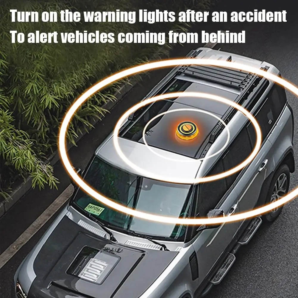 For Car Emergency Strobe Light Super Bright LED Flash Beacon Magnetic Mount Waterproof Hazard Warning Signal Light For Vehicles