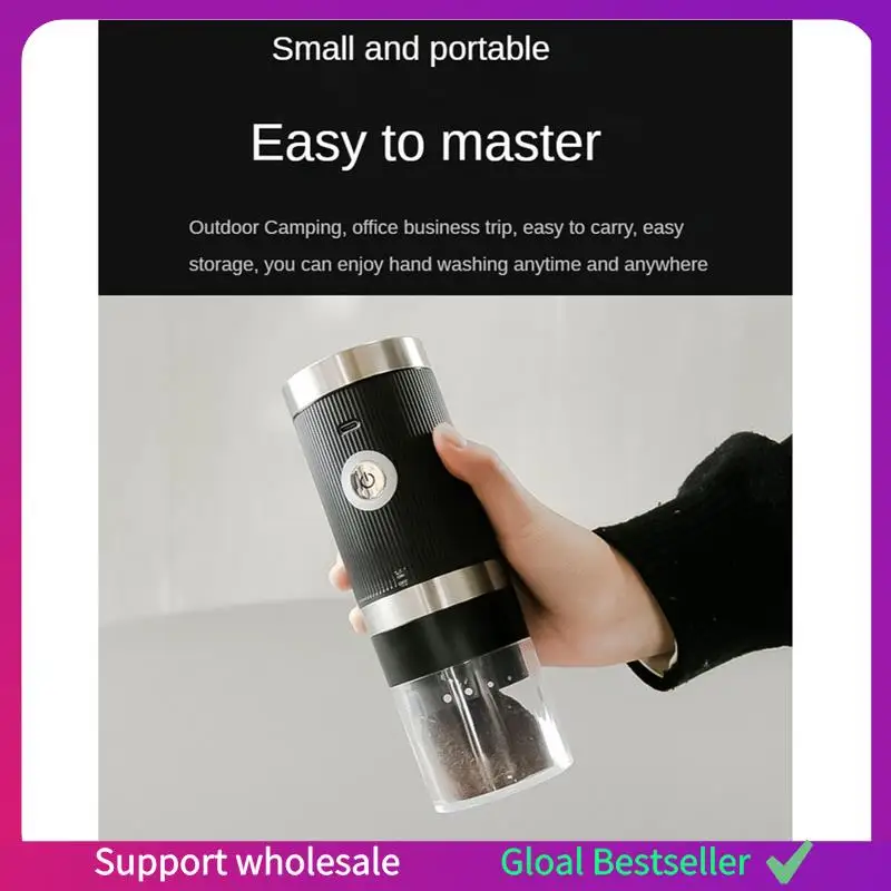 

A38M Portable Coffee Grinder Electric Home Mill Blenders Profession Adjustable Coffee Beans Grinding Black