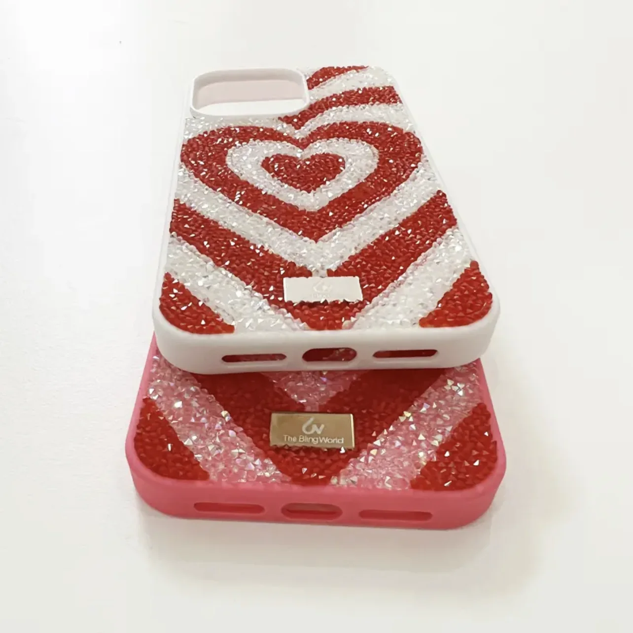 Luxury Rhinestone Swirl Love Heart For Iphone16pro Diamond Phone Case Bling Glitter Girl For Apple 15 14 13 12 Shockproof Case