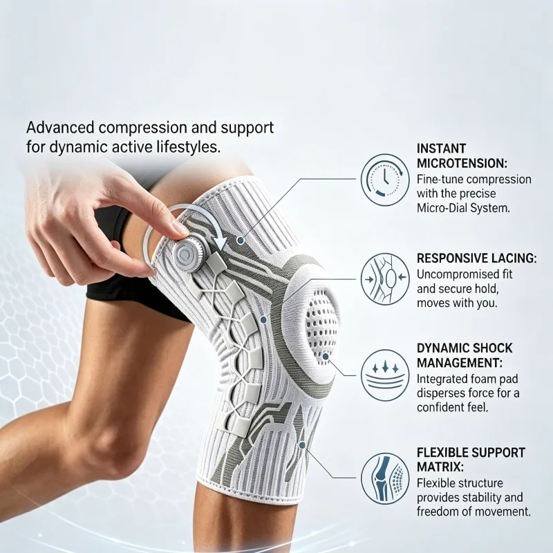Rodillera ajustable con perill - Knee Brace Badminton reseña y precio