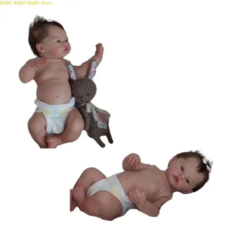 

Q81A 49 см 3D -вены коллекционные кукол Интерактивная жизнь, такая как Reborns Washable Baby Doll