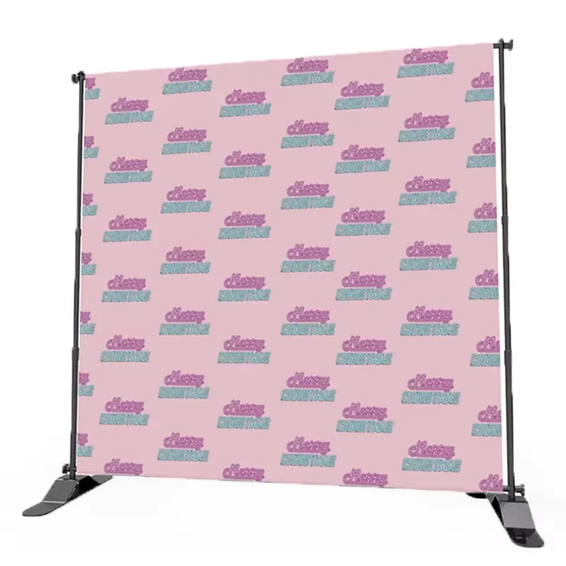 Custom Logo Stretch Advertising Booth Backdrop Portable Step and Repeat Banner Stands