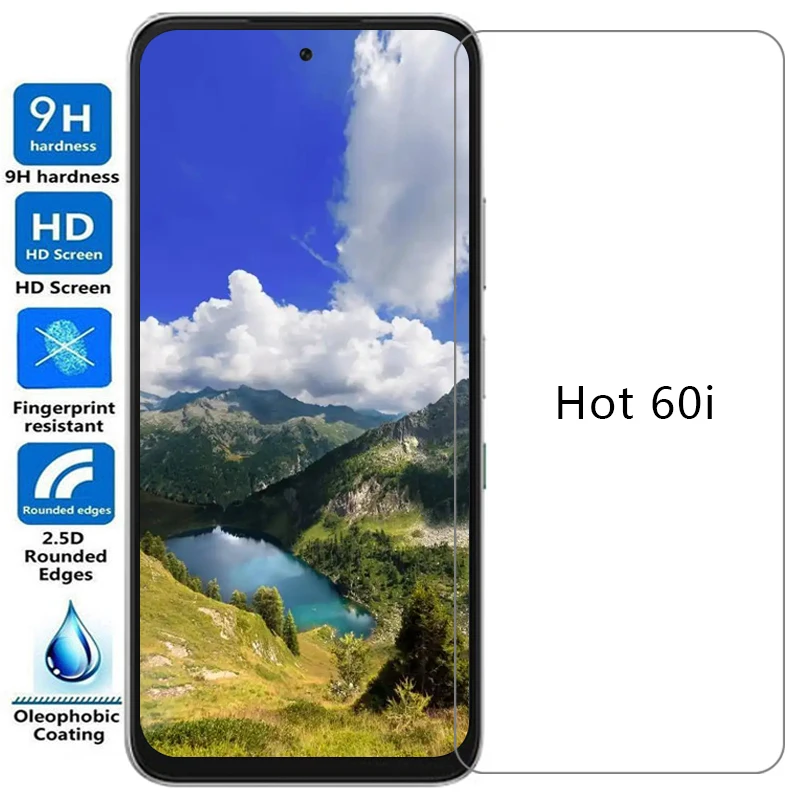 حافظة هاتف من الزجاج المقسى لهاتف انفينيكس هوت 60i على إنفينيتي hot60i 60 i i60 الغطاء الخلفي ifinix infini infinx infix infnix 60icase #1
