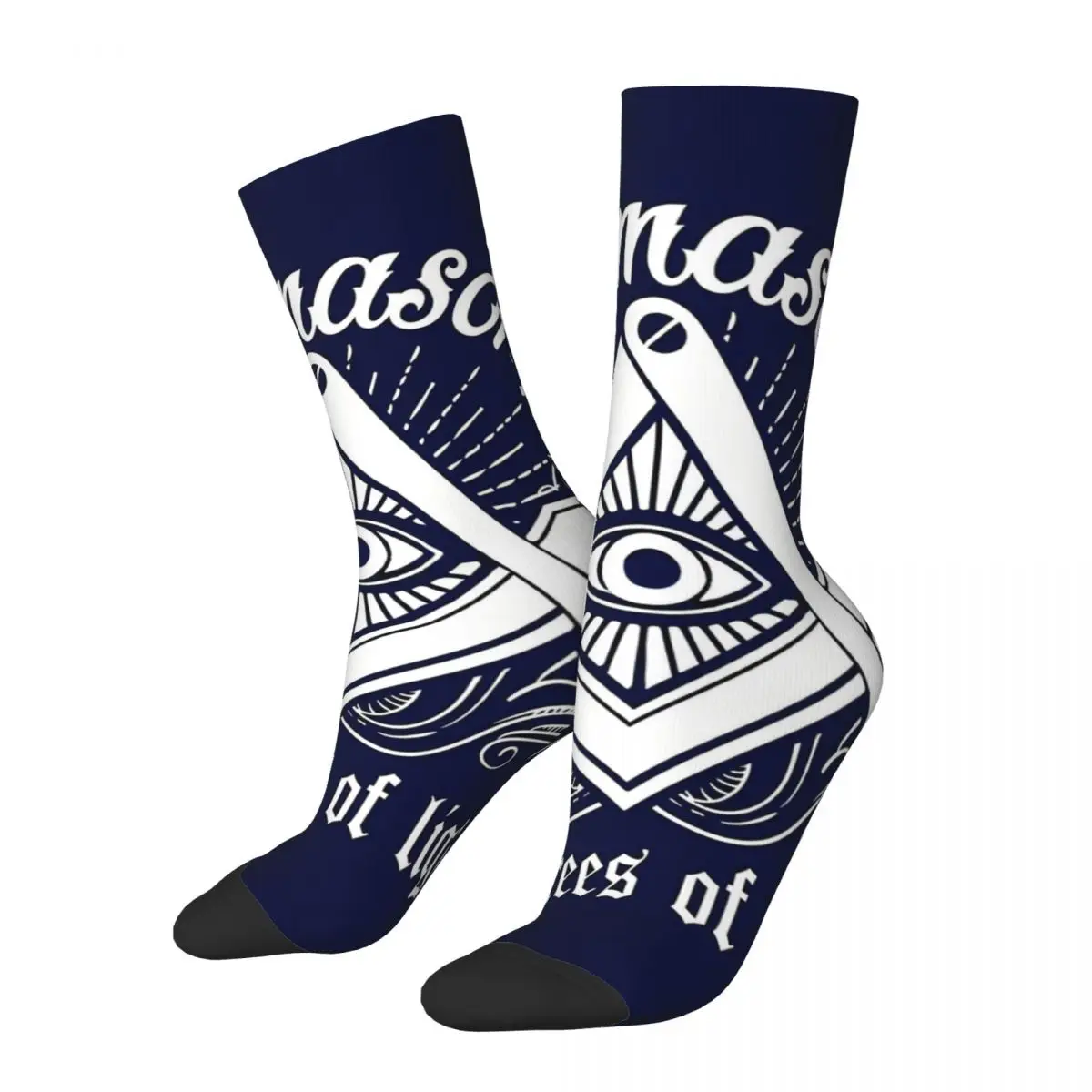 Masonic Lodge 2B1 Ask1 Square Compass Mason Symbol Freemason Unisex Winter Socks Cycling Happy Socks Street Style Crazy Sock