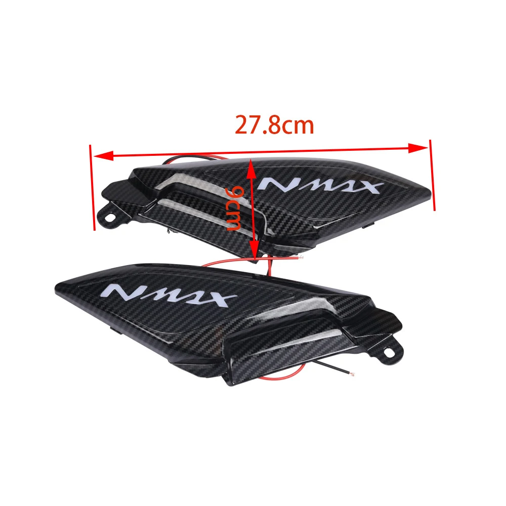 Capuchon de Protection Latérale Arrière de Moto, Panneau Décoratif avec Lampe LED, pour Yamaha NPrévention axes NPrévention 125 NMAX N MAX 155 125 2022 2023