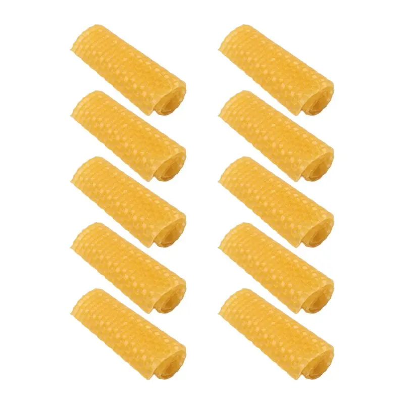 HOT-10 Pieces 100% Natural Beeswax Candle Making Kit, Honeycomb Texture DIY Beeswax Candle Craft Set