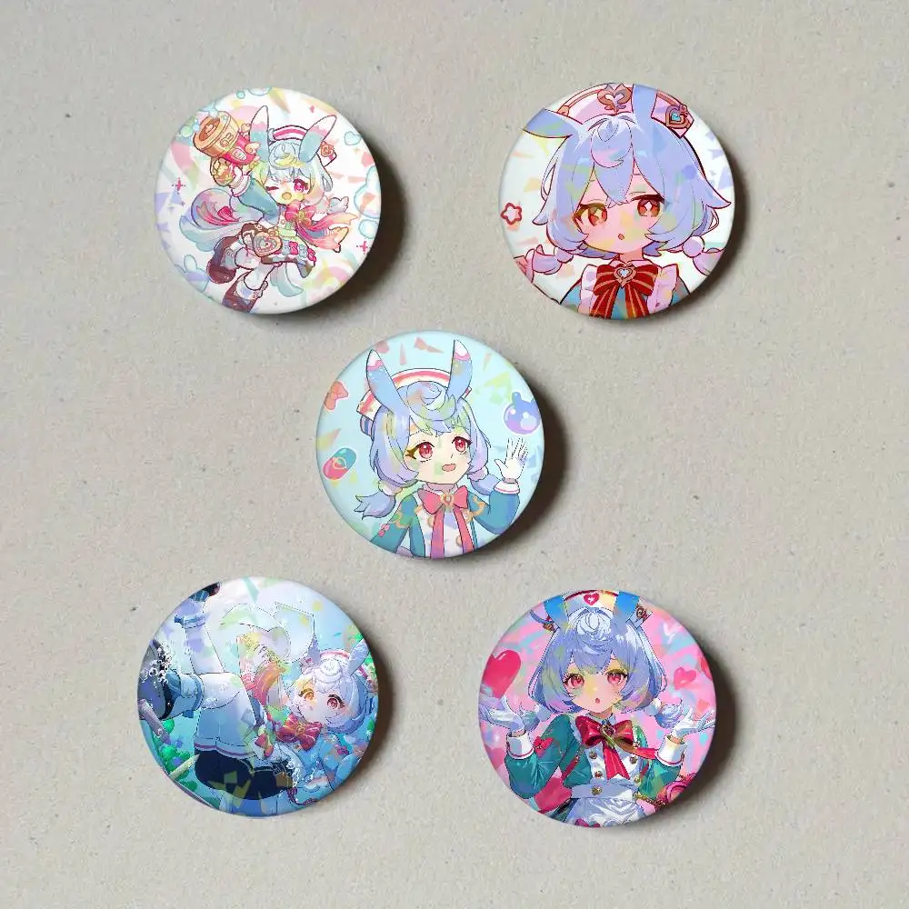 Genshin Impact Sigewinne Laser Button Pins Backpack Clothing Decor Brooch Fiction Badge Jewelry Gifts