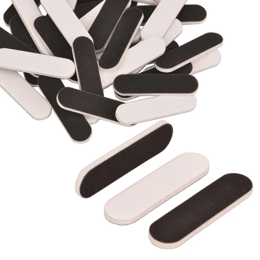 

50Pcs Mini Nail Files Set Double-Sided Black & White 180/240 Grit Sanding Buffer Nail Art Manicure Tools