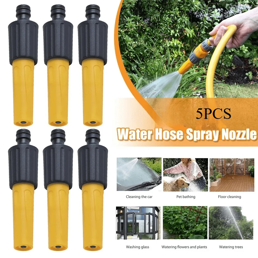 5 Stück Direktanschluss-Schlauchdüse, verstellbarer Sprühanschluss, multifunktionale Schlauchdüse für Autowäsche, Schlauchsprinkler für Gartenbewässerung
