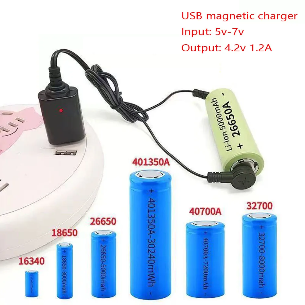 1Pcs Magnetic Lithium Battery Charger universal 3.7V Battery Charging Cable USB Magnetic Charger Connector