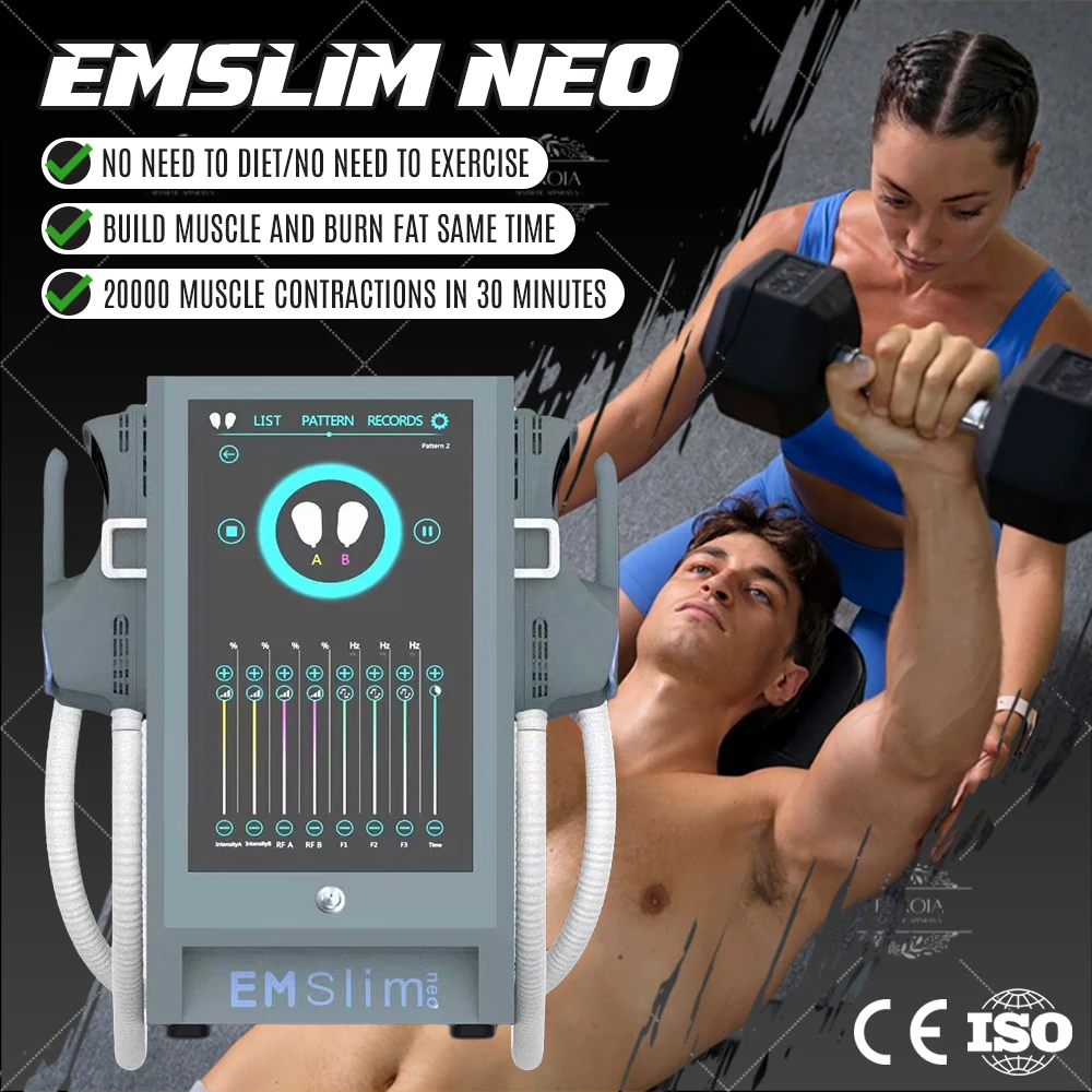 

EMSlim RF NEO Muscle Stimulation Machine High Intensity Focused Electromagnetic EMS HIEMT Fat Burning Body Contouring Equipment