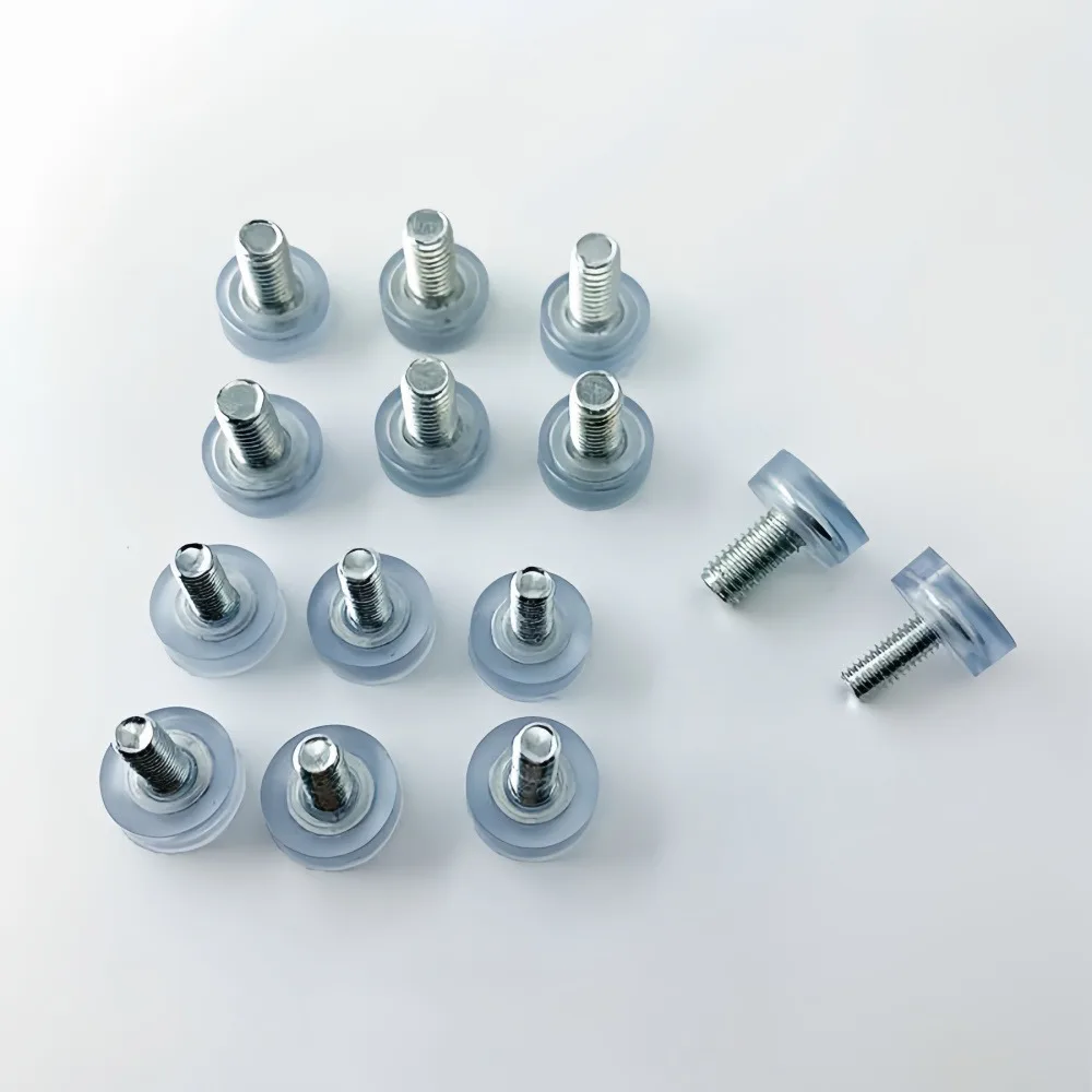 Transparent Rubber Adjustable Leveling Feet Pad M6 M8 Thread Screw Foot, Anti Slip Shock Absorbing Furniture Leg Protector