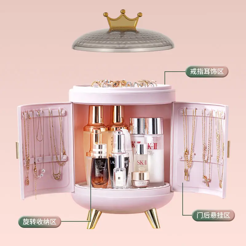 Light Luxury Cosmetics Storage Box Anti-Oxidation Ring Necklace Storage Rack Skin Care Products Large Capacity Earpiece Dresser