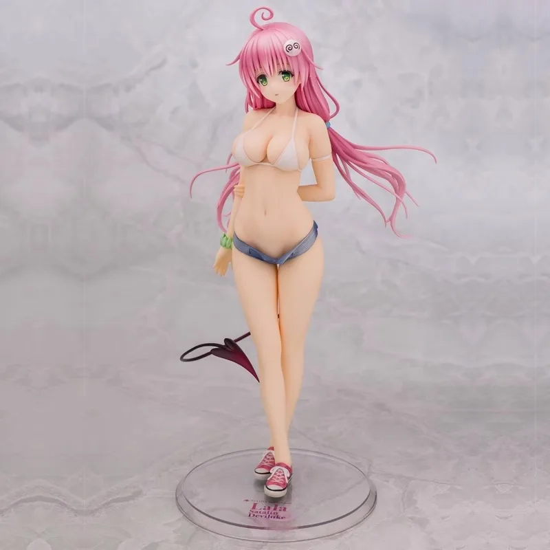 재고 있음 Lala Satalin Deviluke 수영복 Ver. 22CM 섹시한 소녀 피규어 애니메이션 모델 장난감 인형 장식 장식품 Collectible