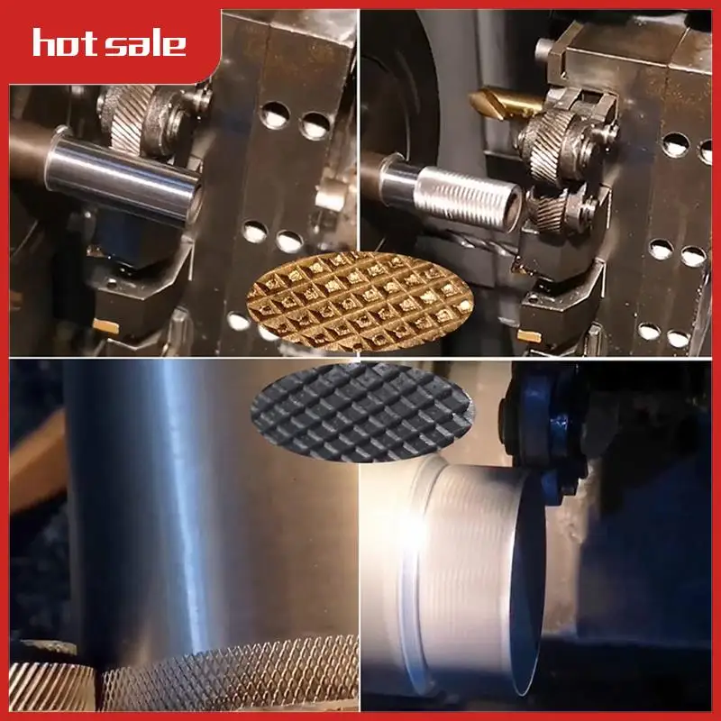 

AT48-7-Piece Double Wheel Knurling Tool Set With 0.5Mm/1.0Mm/2.0Mm Pitch Straight Knurling Wheel