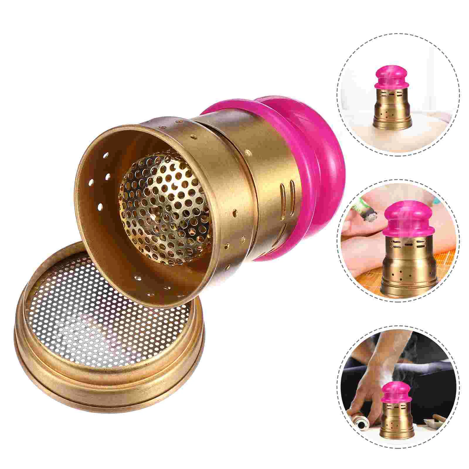 Moxibustion Box Can Moxa Cone Holder Burner Heat Treatment Tank for Tendonitis Body Care Mini Pot Case