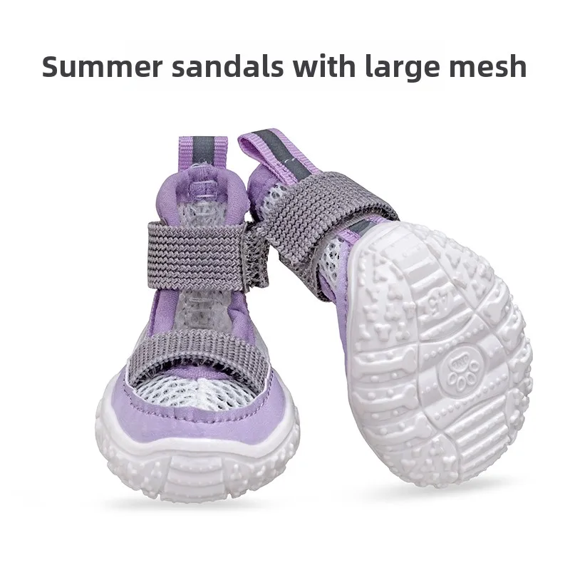 Zapatos para perros pequeños de fondo suave transpirables para las cuatro estaciones, zapatos para cachorros de caniche de Pomerania Schnauzer, accesorios para perros, zapatos para perros