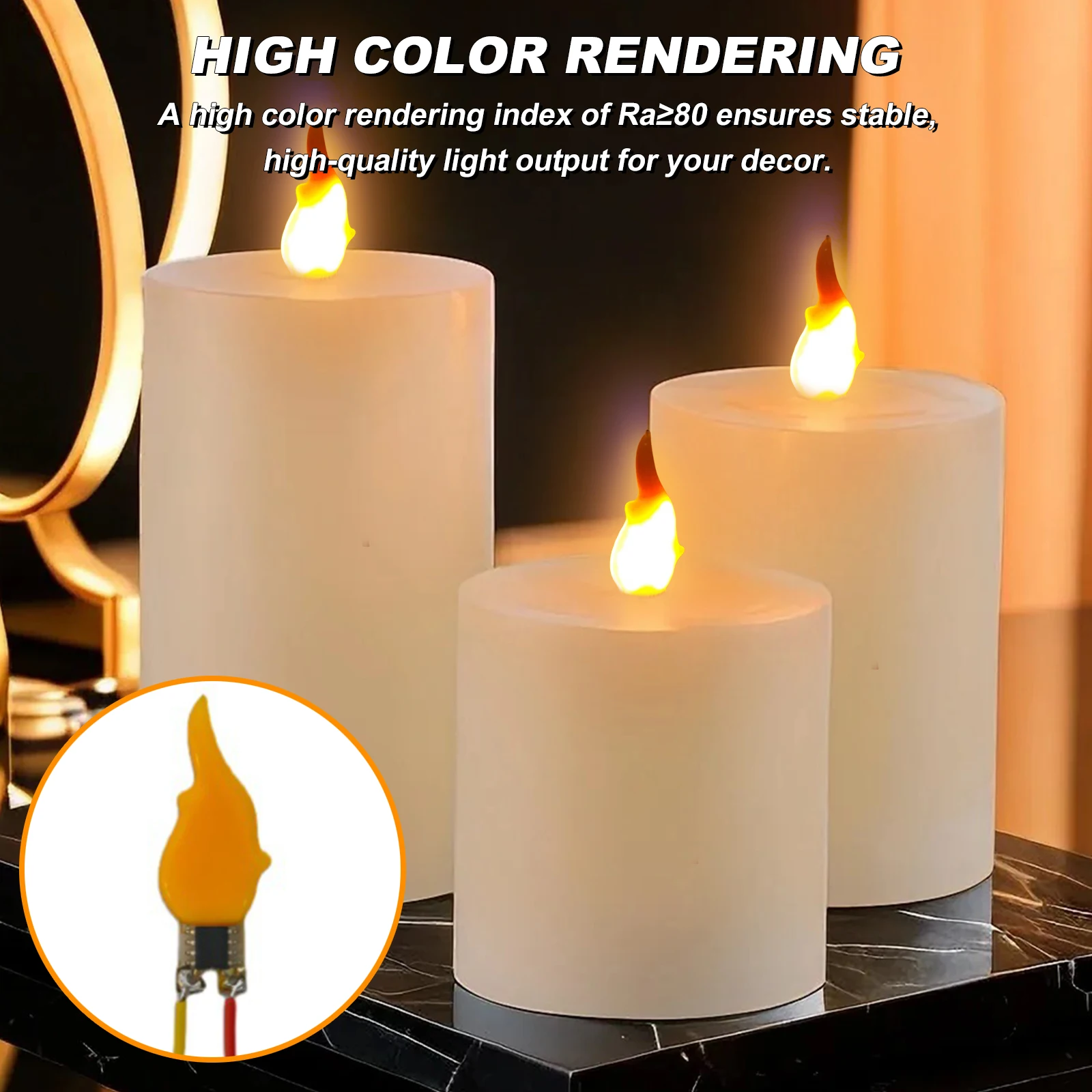 3/5/10PCS Flame Light Bulbs 2200K Diode 3V LED Flame Effect Light Bulb Flash Candles for Birthday Party Decoration image 2
