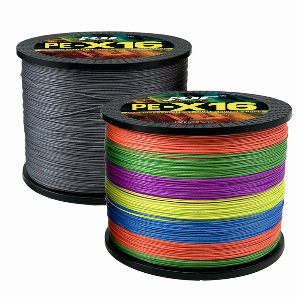 High Quality X16 Strands Braided Wear-resistant PE Multifilament Fishing Line 0.16-0.80mm Big Fish 25-200LB Strong Pulling Force