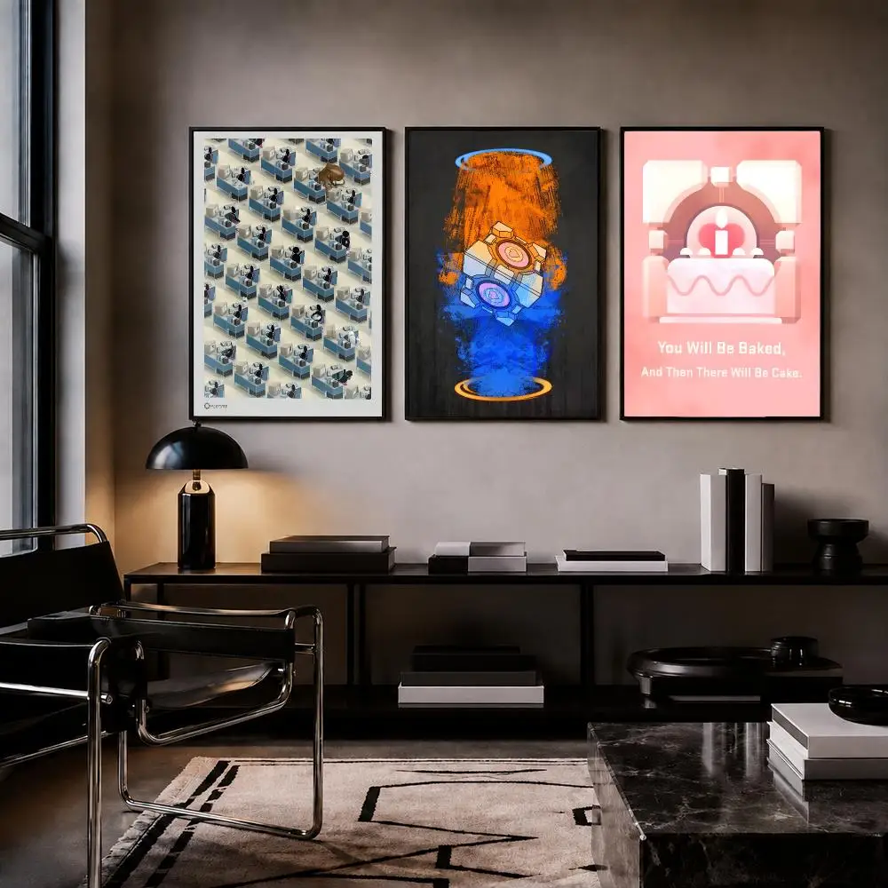 Game P-Portal Poster HD PP Paper Waterproof Wall Art Print for Bedroom Living Room Decor