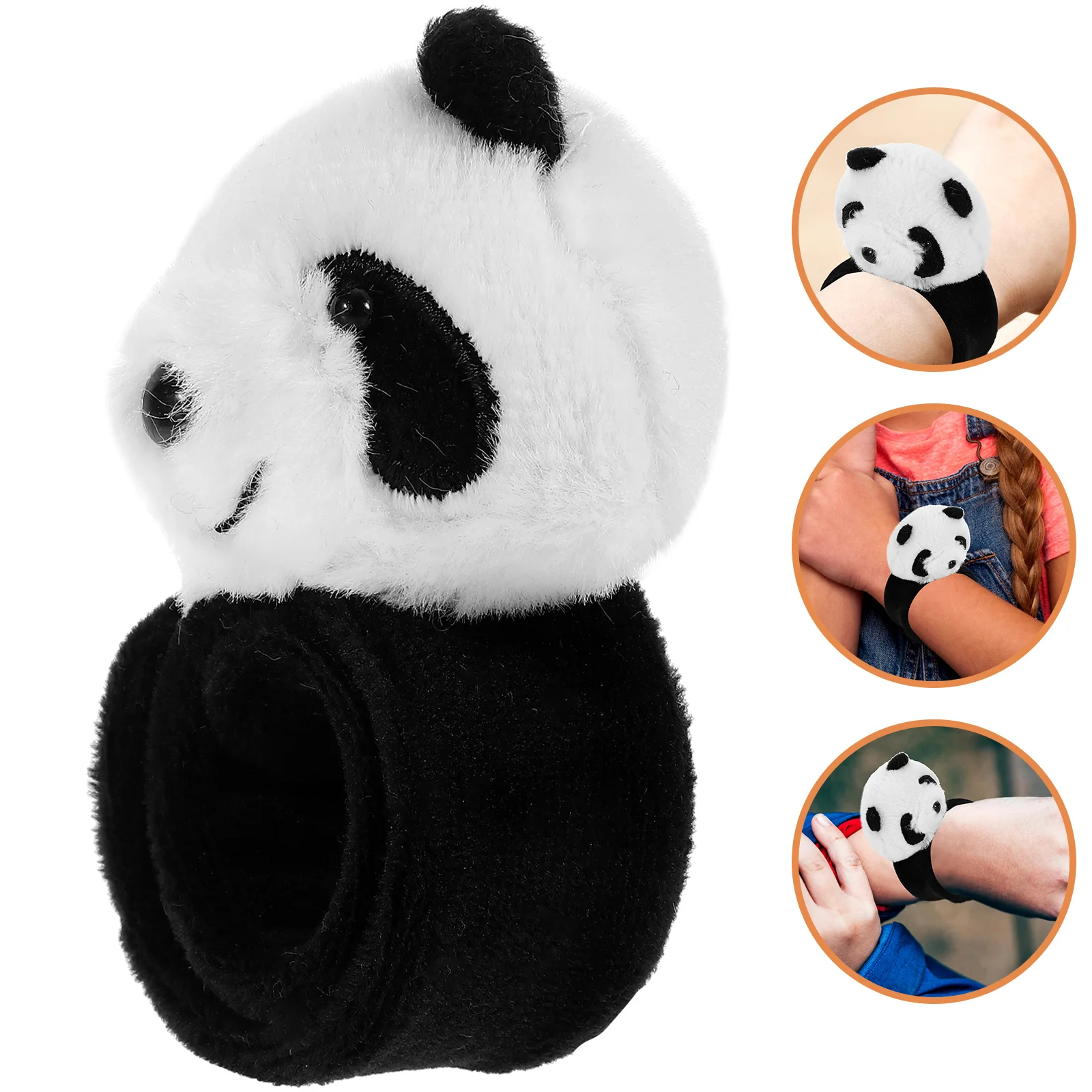 Panda Wristband Bracelet for Kids Animal Slap Bracelets Toy Cute Rings Plush Patting Children Party Toys Cartoon Favors