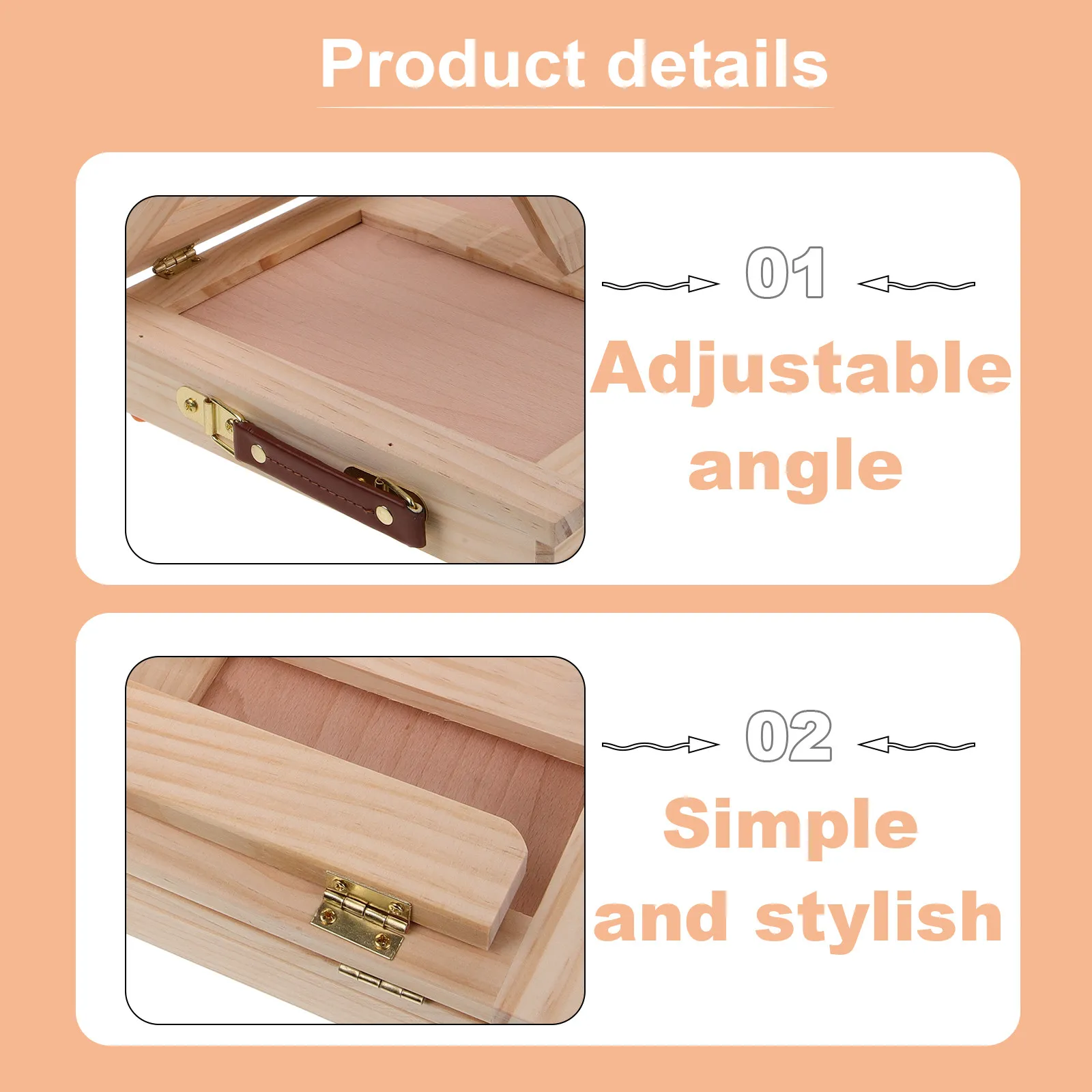 Wood Sketch Easel with Storage Drawer Portable Lightweight Collapsible Drawing Easel for Artists Outdoor Studio Classroom Use