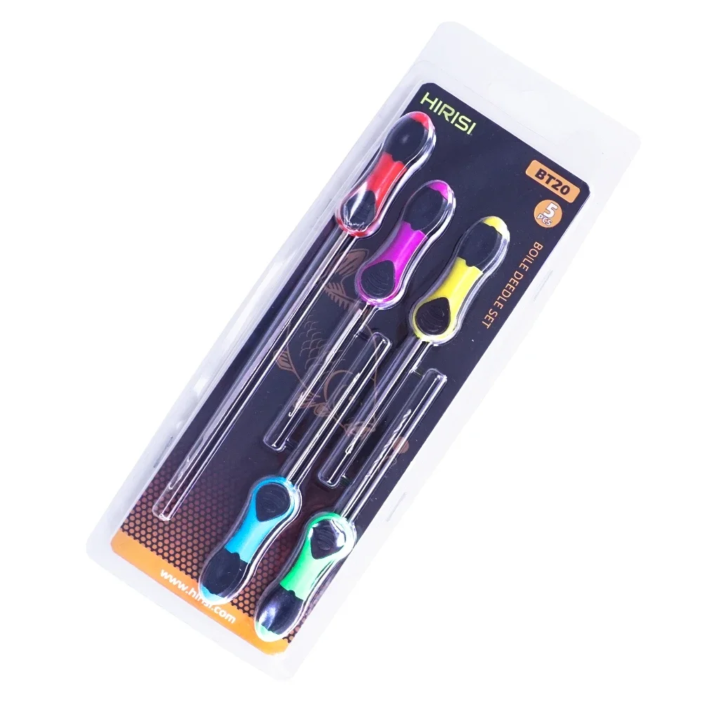 Hirisi 5x الكارب الصيد أداة الطعم إبرة مجموعة المنبثقة Boilie الحفارات BT20 الكارب هوك تلاعب صنع أدوات اكسسوارات