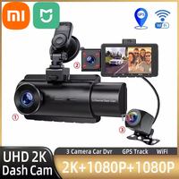 Xiaomi MIJIA 3 Channel Dash Cam Front Inside Rear 3 Way Car Dash Camera Dual Channel With GPS WiFi IR Night Vision Camcorder