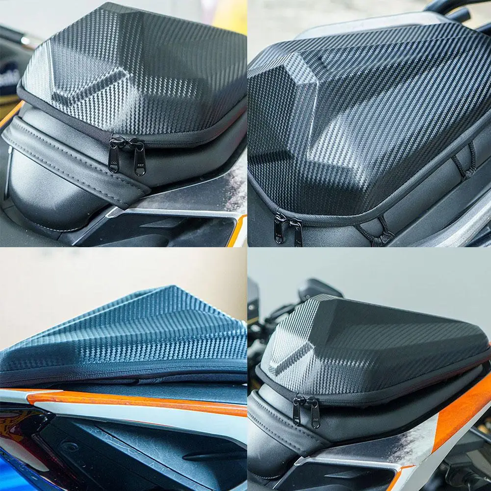 

Motorcycle Hump Bag Waterproof Edge Binding Multifunctional Motorcycle Rear Luggage Bag Seat Stylish 3D Storage Accessory F9W9