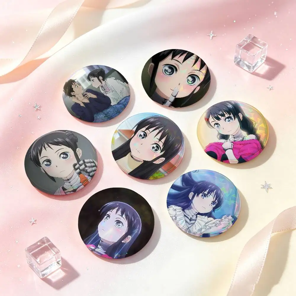 My Wife Has No Emotion Anime Badges 25 32 44 58 75 Mm Round Cosplay Pin Bag Decor Fans Collect Friends Gifts Brooch Souvenir