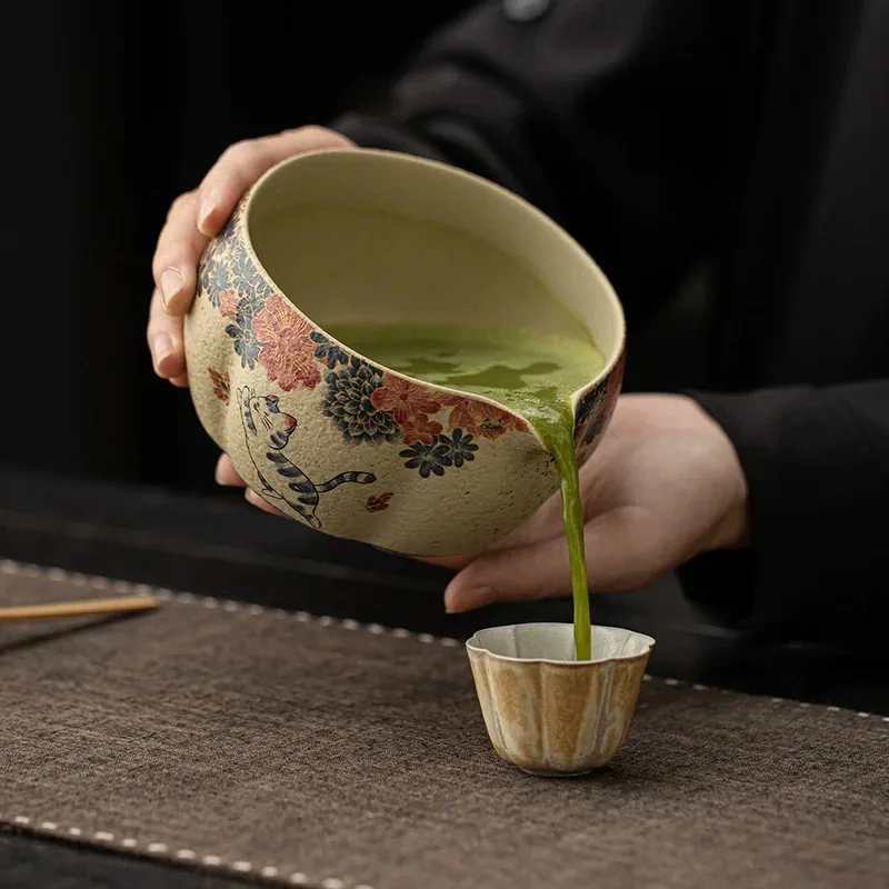 8PCS Japanese Flint red Matcha Making Set Bamboo Matcha Brush Exquisite Matcha Bowl Box with Whisk Sumptuous Tea Tools Gifts view 5