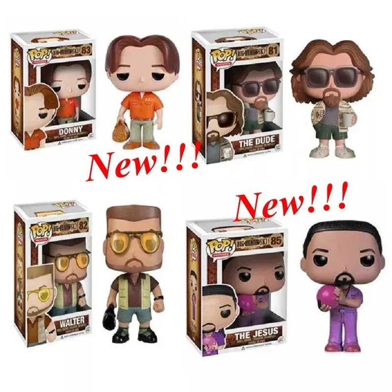 FUNKO POP The Big Lebowski The Dude #81 walter #82 Donny #83 Jesus #85 Figure Toys Collection model toy for children