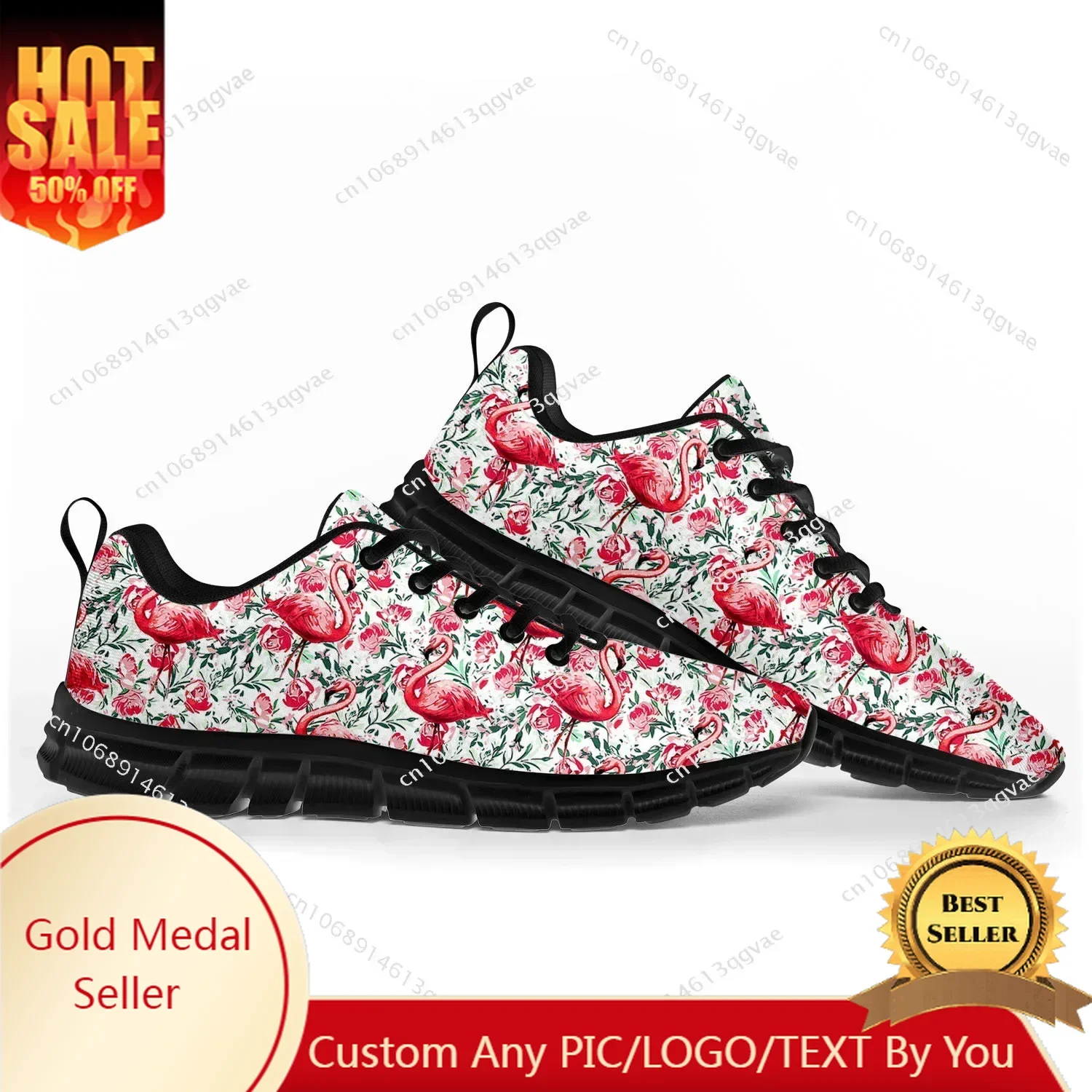 

Flamingo Printed Sports Shoes Mens Womens Teenager Customized Sneakers Casual Tailor Made Shoe High Quality Couple