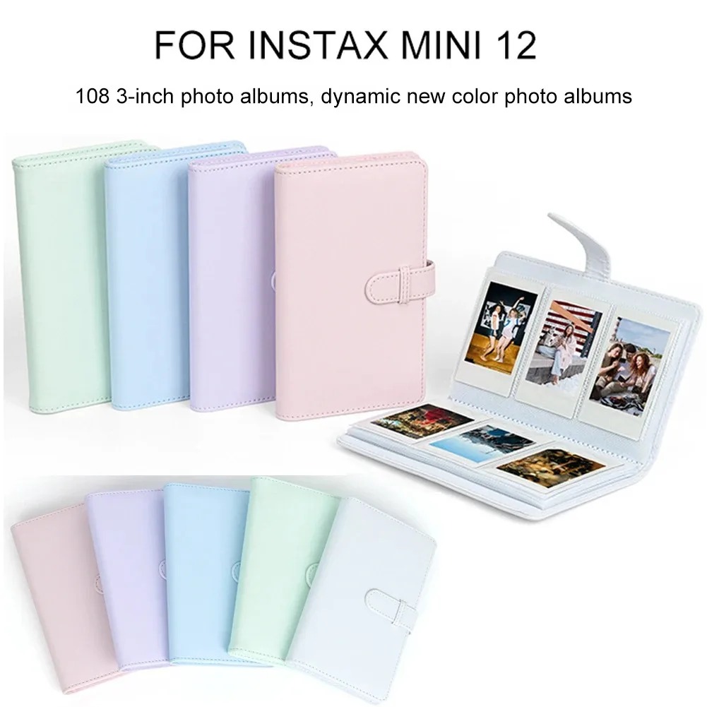 

Universal 3 inch Photo Album for Instant Mini 12 Coil Album Picture Case for Polaroid Fujifilm Instax Film 12 MINI Photo Paper