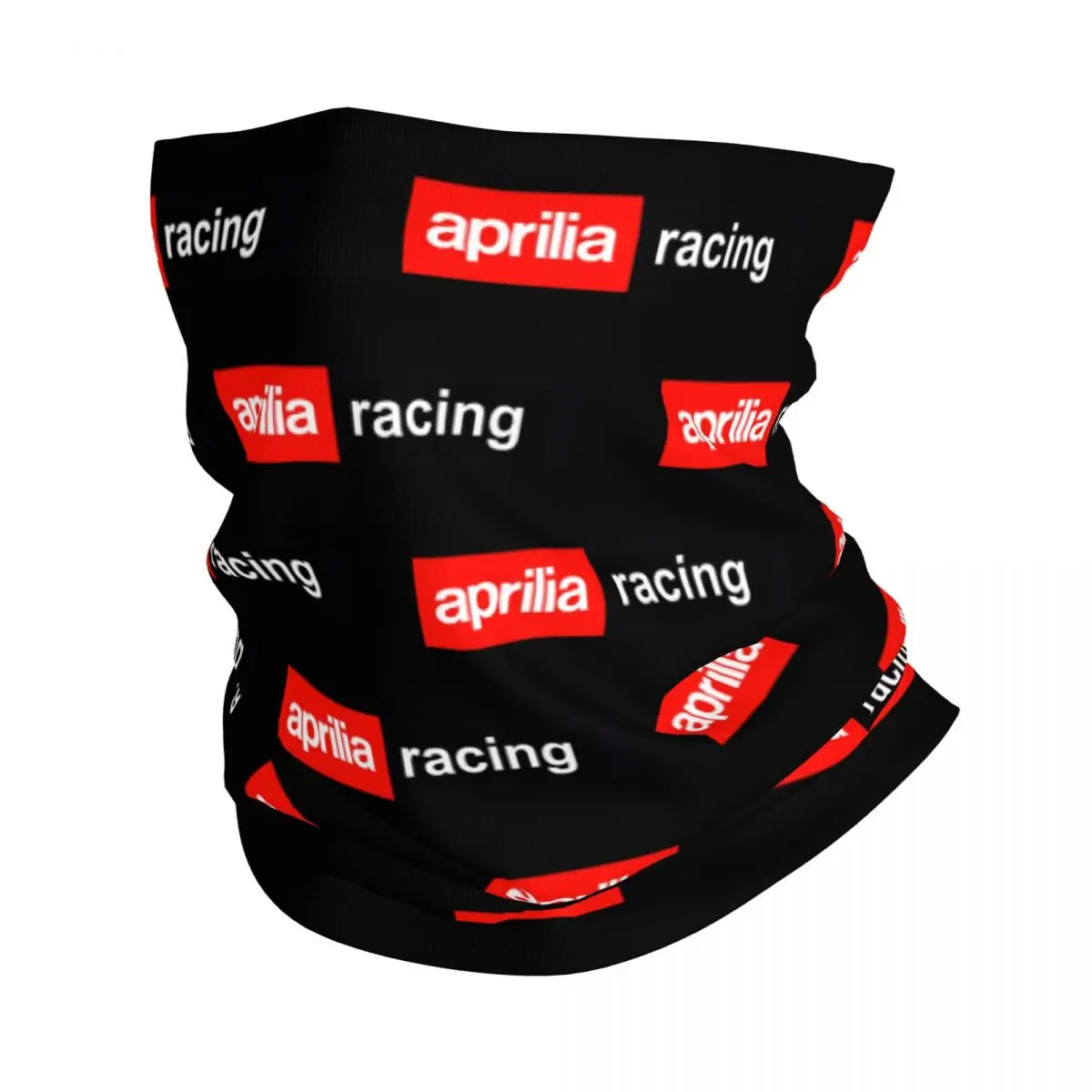 Custom Aprilias Racing Motorcycle Bandana Neck Gaiter for Hiking Hunting Women Men Wrap Scarf Balaclava Warmer Face Scarf Cover