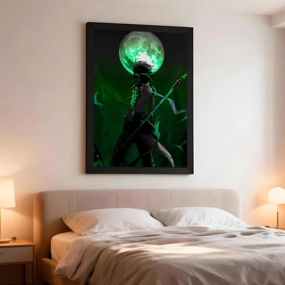 game character G-Genshin Impact Xiao Poster Artistic Instant Peel-Off Wall Decor Atmosphere Setter for Bedside & Shared Room