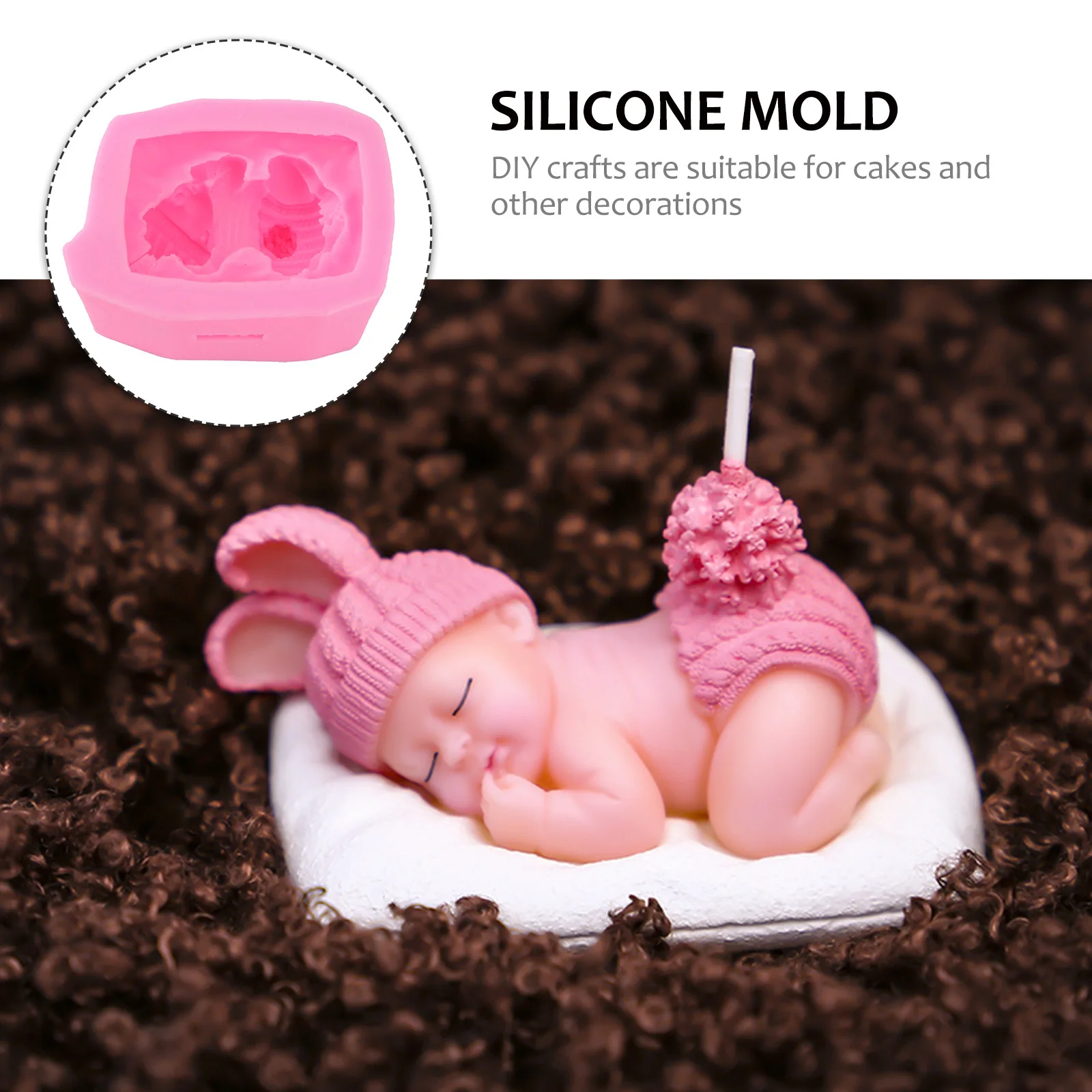 

1Pcs Silicone Cake Mold Pink Sleeping Bag DIY Baking Tool Food Safe Silicone Mold Household Bakeware Kitchen Bakeware