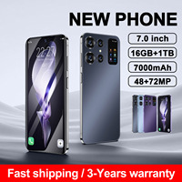 Brand New smartphone 7.0inch HD Screen 16GB+1TB Android13 7000Mah cellulare Dual Sim Face Unlocked CellPhone 5G Mobile Phone