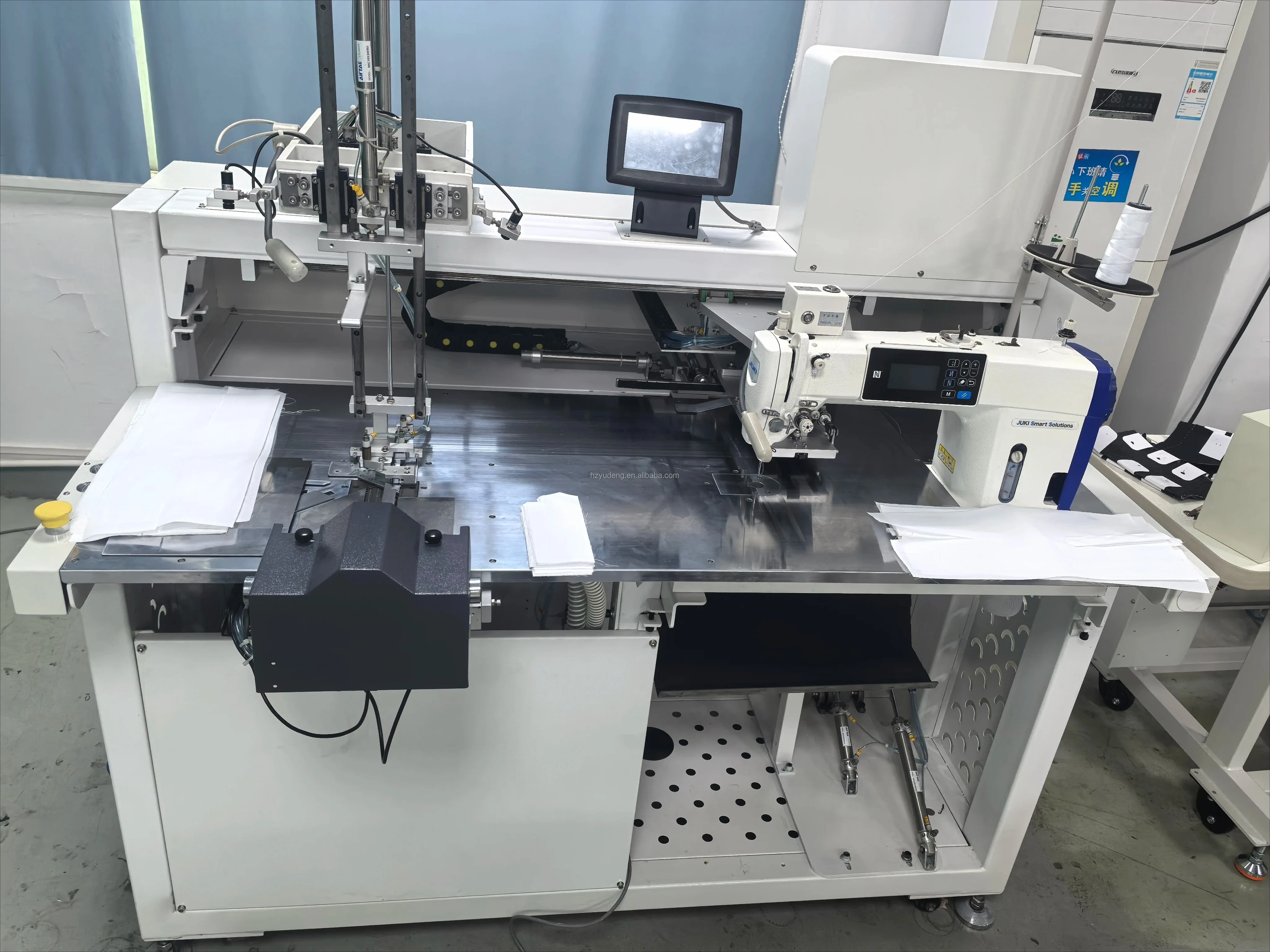 Industrial Automatic Shirt Pocket Attaching Sewing Machine for Garment Manufacturing Back Mouth And Pocket Setter Feature