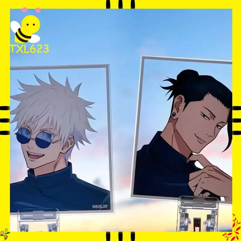 

2Pcs Jujutsu Kaisen Acrylic Transparent Card, Gojo Satoru & Geto Suguru Anime Collectible Cards, Desktop Display Ornament, Anime