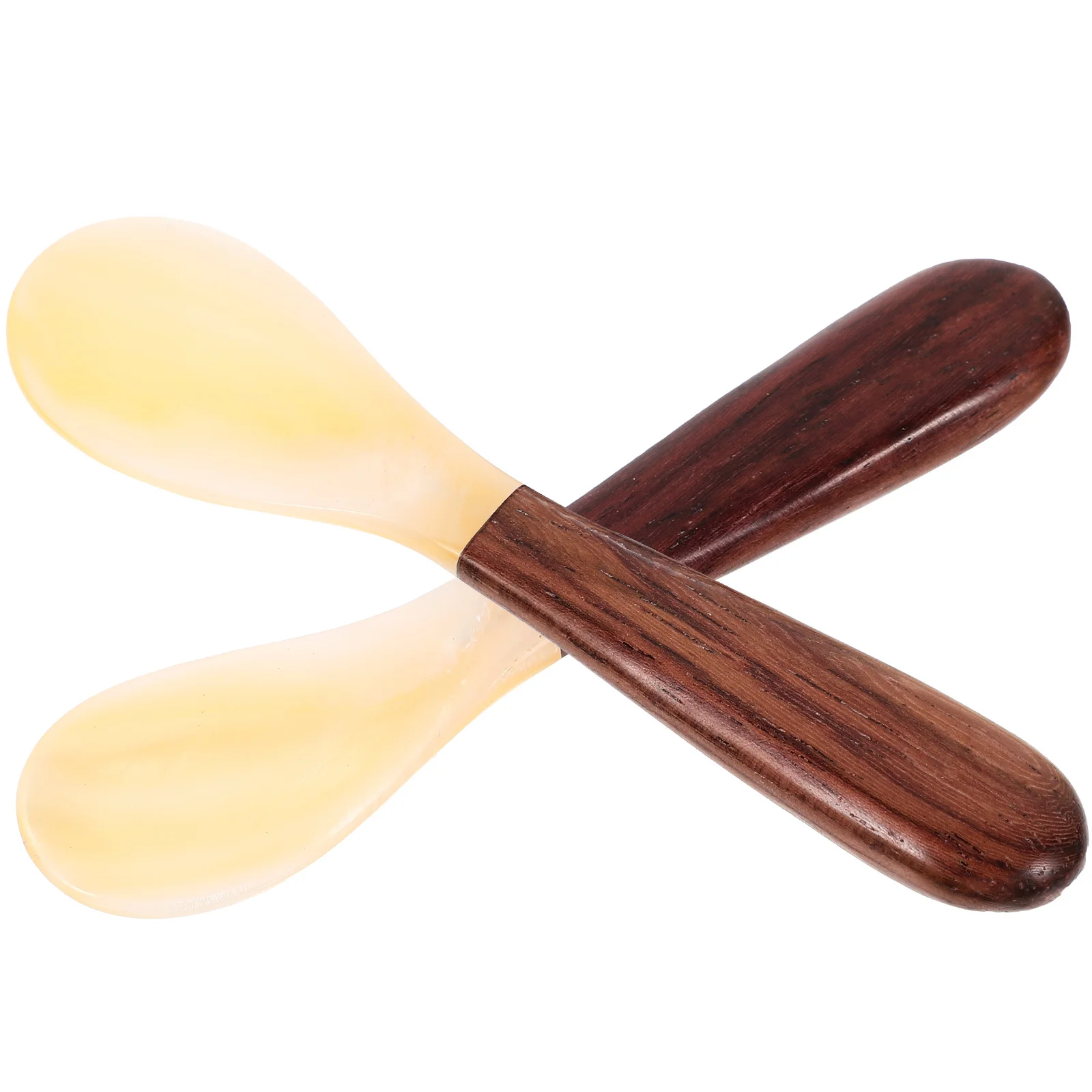 

2pcs Shell Spoon Natural Material Fine Workmanship Dessert Spoon For Coffee Caviar Stirring Practical Dinner Flatware