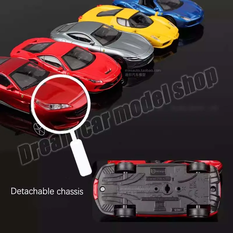 Bburago 1:43 Ferrari Series Alloy Car Ferrari ENZO ,458ltalia,Monza SP1,488Spider,FXX K,F40, Die-cast Cars Model Toy Collectible