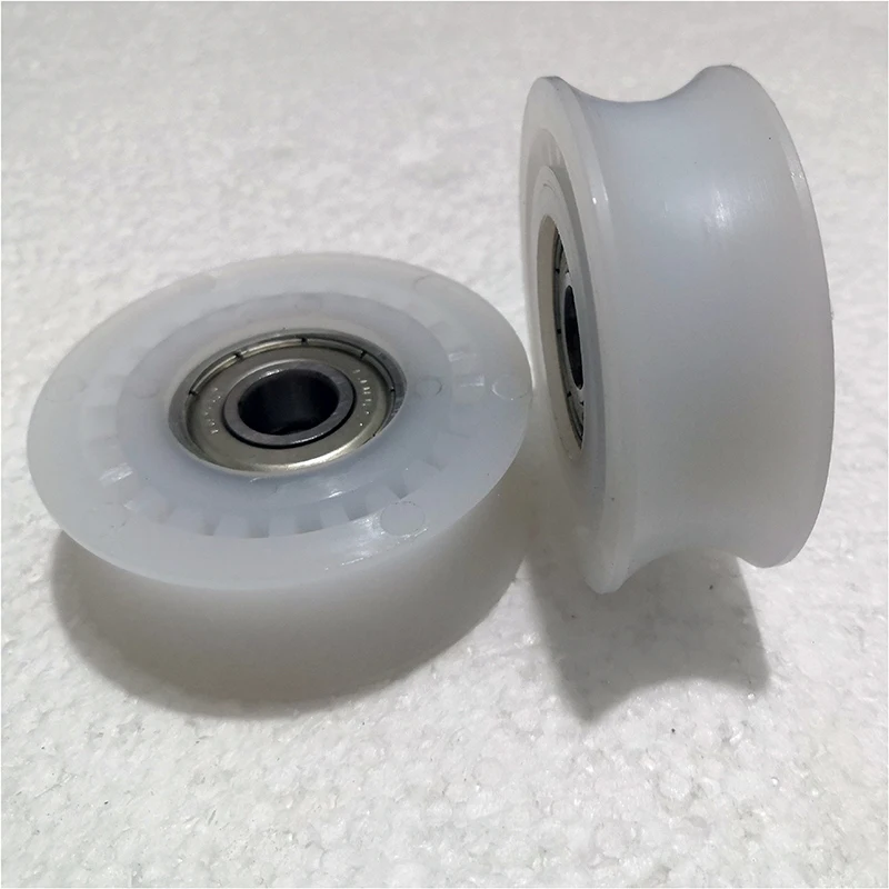 Automatic Glass Door Muted Wheel Sliding Polyurethane Nylon Pulley Spreader Sensors Hanging Fitting Roller Track Hardware Part